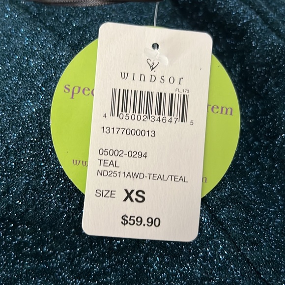 Dark teal sparkley prom dress from Windsor. Size XS. - Picture 4 of 4